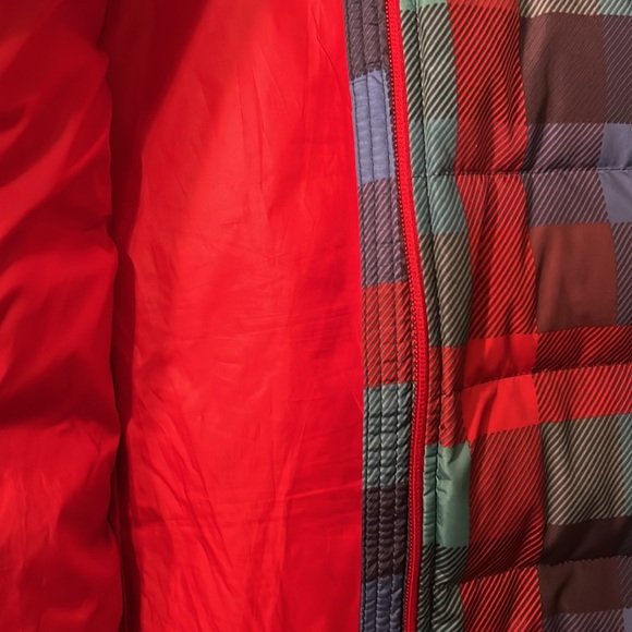 Lands' End Red/Blue Plaid 600 Down Insulated FullZip Puffer Vest Women’s Large - Picture 6 of 11